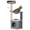Pawhut Cat Tree, Multi-level Cat Tower With Perch, Scratching Post, Cat Condo, Hammock, Hanging Toy 
