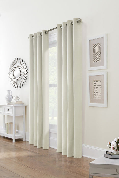 Melbourne White Grommet Curtain Panel - 52\" X 84\"