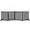 Pawhut Foldable Dog Gate With Door, 4 Panels Freestanding Pet Gate With Support Feet Indoor Playpen 