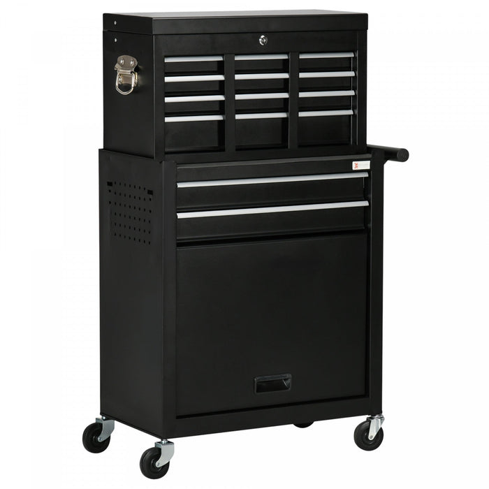 Durhand 6-drawer Lockable Tool Chest Rolling Workshop Tool Organizer