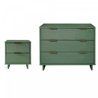 Granville Modern 2-Piece Dresser Set in Sage Green 
