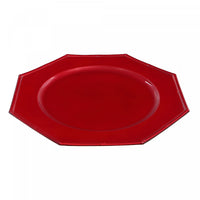 Charger Plate Octagon Red 13