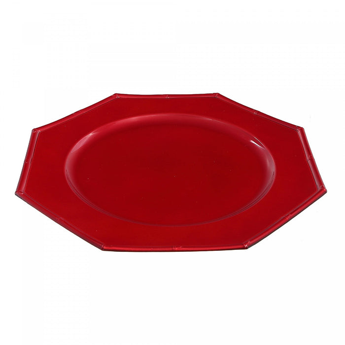 Charger Plate Octagon Red 13\" - Set of 6 Dinnerware