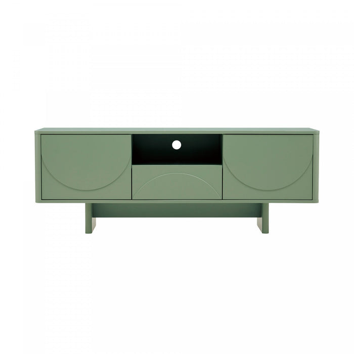 Ella Modern 59\" TV Stand in Sage Green 