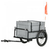 Aosom Bike Cargo Trailer, Bicycle Trailer Wagon Cart With Removable Storage Box, Quick Release 16\" W