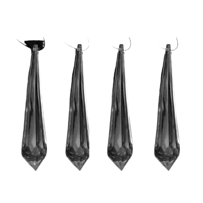 4 Pack Acrylic Diamond Drops 4\" - Set of 2 Christmas Ornaments