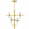 Dainolite Acasia Chandelier 42w Aged Brass Frosted Acrylic Diffuser Lamp
