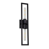 Dainolite Wisteria 2 Light Wall Sconce Short Matte Black Lamp