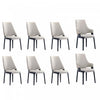 Kara Modern 8-Piece Dining Chair Set in Light Gray 