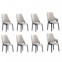 Kara Modern 8-Piece Dining Chair Set in Light Gray 