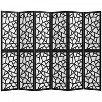 HOMCOM 6 Panel Room Divider, 5.6 FT Lightweight Privacy Screen, Black