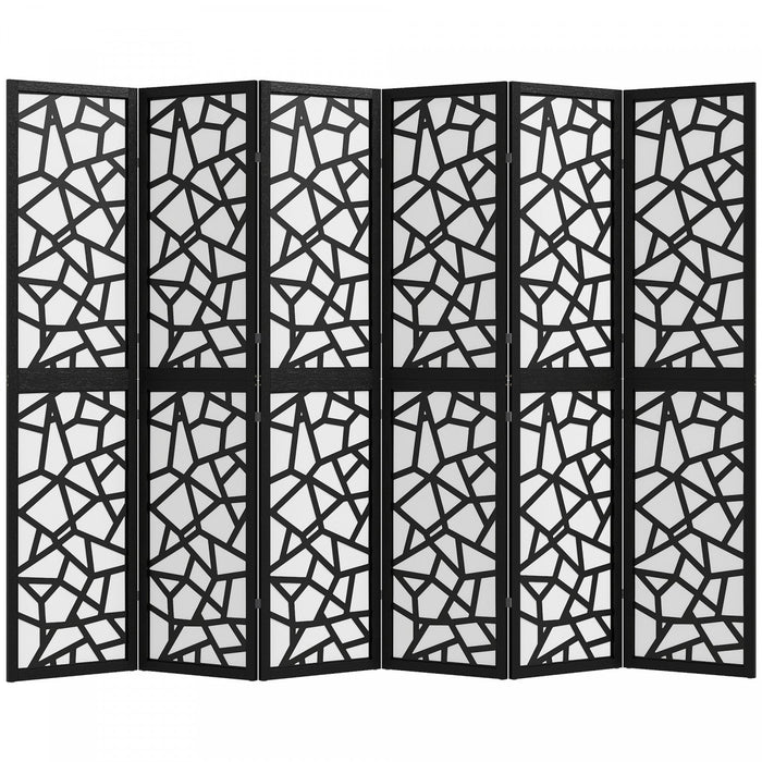 HOMCOM 6 Panel Room Divider, 5.6 FT Lightweight Privacy Screen, Black