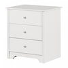 Vito Nightstand With Charging Station And Drawers - Pure White 