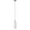 Dainolite Paza 1 Light Pendant Satin Chrome Finish White Frosted Glass Lamp