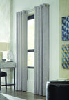 Bruxelles Grey Grommet Curtain Panel - 52\" X 95\"