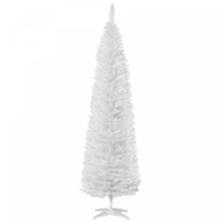 Homcom 7ft Pencil Artificial Christmas Tree With Realistic Branches