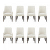 Beever Modern 8-Piece Dining Chair Set in Cream 