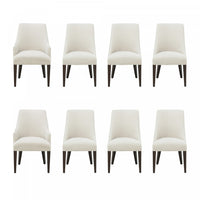 Beever Modern 8-Piece Dining Chair Set in Cream 