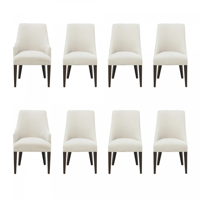 Beever Modern 8-Piece Dining Chair Set in Cream 