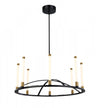 Infiniti Matte Black & Brass 8-Light Integrated LED Chandelier