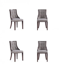 Fifth Avenue Traditional Wood Upholstered Dining Chair in Gray - Set of 4 