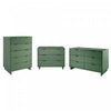 Granville Modern 3-Piece Dresser Set in Sage Green 