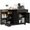 41" Sideboard Buffet Cabinet with Storage Drawer, Adjustable Shelf, Black