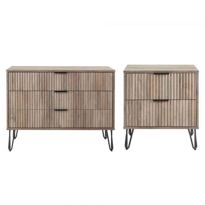 Dumbo Modern 2-Piece Dresser Set in Rustic Gray 