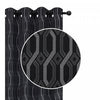 Jacquard Blackout Panel Chain link Black 84\"- Set of 2
