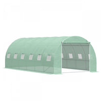 Outsunny 19.7' X 9.8' X 6.6' Large Walk-in Greenhouse Garden Plant Seed Growing Tent Tunnel Shed Wit