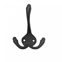 Classic Triple Iron Wall Hook Gun Metal - Set of 4 Hooks