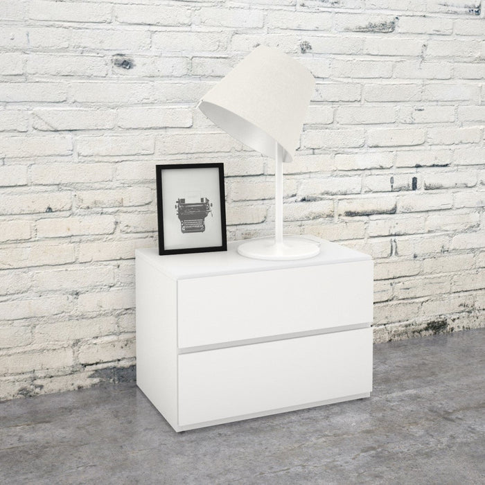 Nordika Storage Nightstand - White 