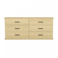 Clifford Traditional Dresser in Natural Oak (6-Drawer)