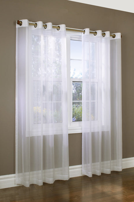 Voile White Grommet Curtain Panel - 52\" X 95\"