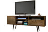 Manhattan Comfort Liberty 70.86\" Mid-Century Modern TV Stand with 4 Shelving Spaces & 1 Drawer - Rus