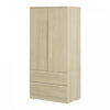Acapella Wardrobe Armoire With Doors And Drawers - Bleached Oak 