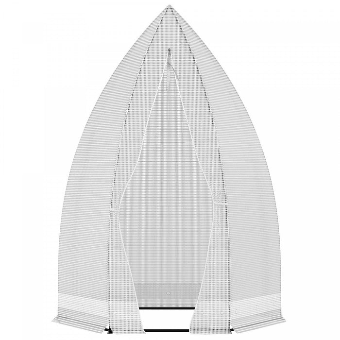 Outsunny 55\" X 55\" X 71\" Greenhouse Portable Hot House For Plants With Zippered Door For Outdoor, Ga