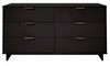 Granville Modern 55\" Dresser in Black (6-Drawer) 