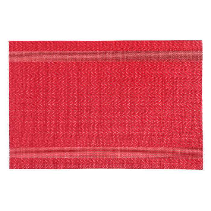 Vinyl Placemat Mackenzie Red - Set of 12