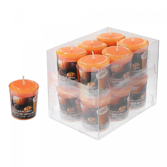 Mushroom Votive Pumpkin Spice Candle - Set of 12
