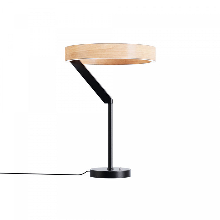 18\" Matte Black Angled Design LED Table Lamp 