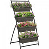 Outsunny 4-tier Vertical Raised Garden Bed With 4 Planter Boxes, Outdoor Plant Stand Grow Container 