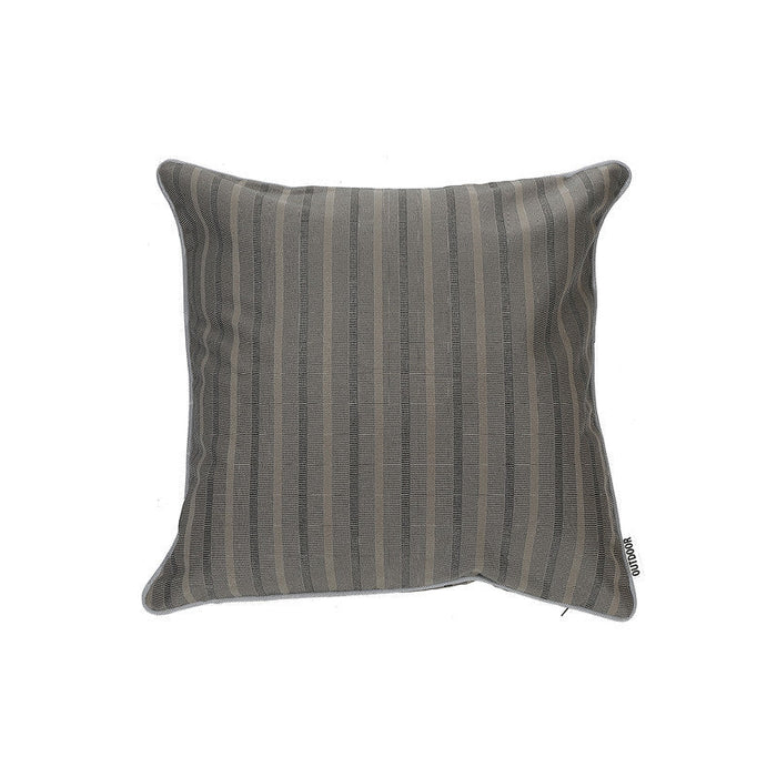 Striped Outdoor Waterproof Cushion Taupe - Set of 2