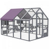 Pawhut Catio Outdoor Cat Enclosure Wooden Feral Cat House With Weatherproof Canopy, Bridges, Resting