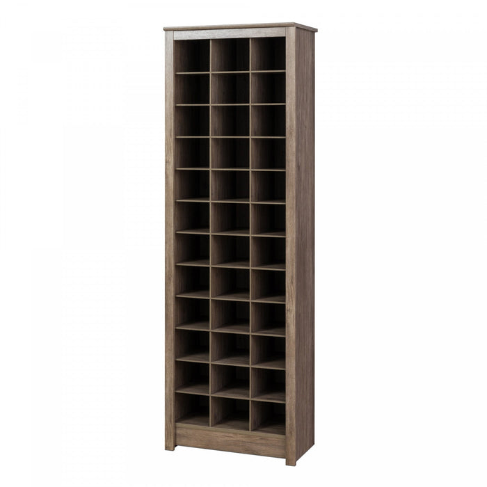 Thirty-Six Pair Shoe Storage Rack - Drifted Grey