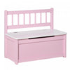 Qaba 2-in-1 Wooden Kids Toy Box Storage Bench Seat Chest Cabinet Chunk Cube With Safety Pneumatic Ro