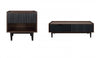 Duane Mid-Century Modern 2-Piece Coffee Table & End Table Set in Black 