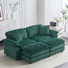 Liam 84.6\" Comfortable Cloud Modular Sofa with Corduroy Upholstered,Green  