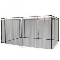 Outsunny Replacement Mosquito Netting For Gazebo 10' X 13' Black Screen Walls For Canopy With Zipper