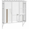 PawHut Catio Outdoor Cat Enclosure, Cat Window Box for 2-3 Cats with 2 Jumping Platforms & Scratching Post, Expendable Secure Window Perch House for Large Indoor Cats, White